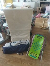 Cestovní postýlka s matrací, lehátko a balanční deska