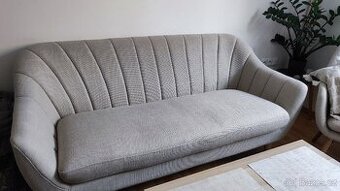 Pohovka EGEDAL 2,5místná béžový potah/barva dubu