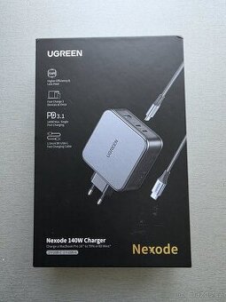 UGREEN USB-A 2xUSB-C 140W GaN Rychlonabíječka šedá