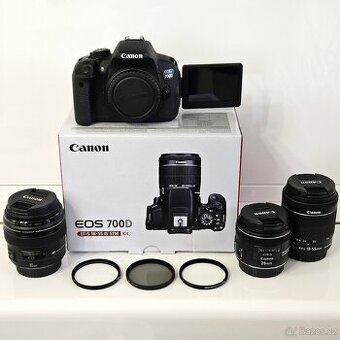 Canon EOS 700D + 18-55 + 28 + 85 + filtry