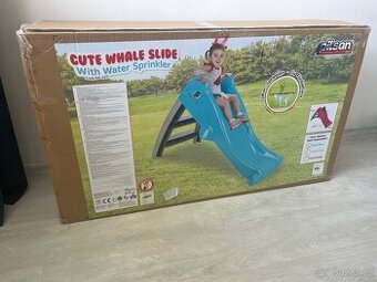 Pilsan Dětská plastová skluzavka Delfín, modrá, skluz 110 cm