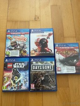 Hry na PS 4 - Days Gone, GoW III, Little Planet 3, Star Wars
