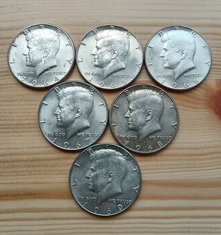 Sbírka Ag Half Dollar USA 1964 - 69