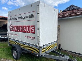 Bržděný plachtový vozík,přívěz,vlek
