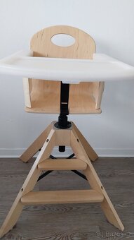 Dřevěná rostoucí židlička Ikea ÷ set pro miminko