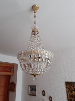 Křišťálový lustr + lampička