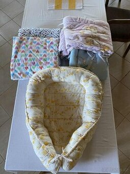 Soubor dětské hnízdečko, dvě zavinovačky a dva mantinely do