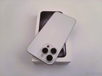 apple iphone 15 PRO 128gb White Titanium / Batéria 100%