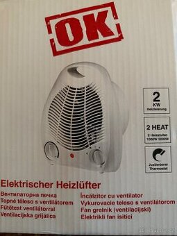 Vykurovacie telesom s ventilátorom, elektrický ohrievač