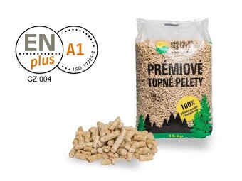 Dřevěné pelety s certifikátem EN plus A1 10,-/kg