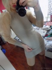 Nové dámské bežové svetrové šaty vel.S/M
