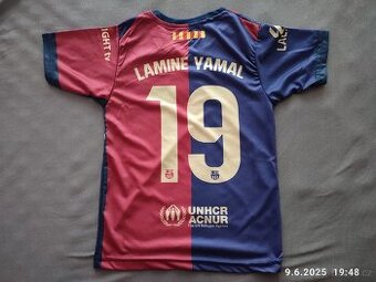 Prodám dětský fotbalový dres Barcelona Lamine Yamal - 1