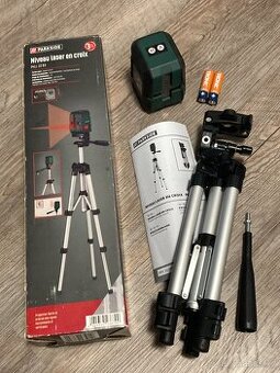 Křížový liniový laser se stativem Parkside