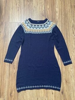 Nové modré svetrové šaty (vel. 38/40)