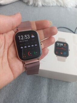 Chytré hodinky Amazfit GTS – Rose Pink, plně funkční