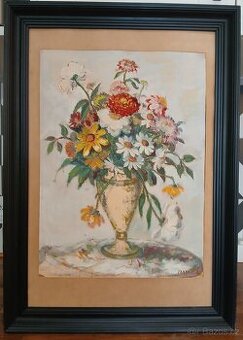 Obraz - Květiny ve vaze - Olejomalba