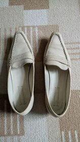 Kožené mokasíny béžové