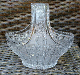 Broušené sklo košík BOHEMIA CRYSTAL a váza a další