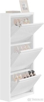 Botník WOLTU SRX41ws se 3 kapkami,50 x 106 x 15 cm, bílá