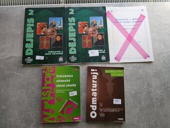 Učebnice dějepisu, výtvarky, němčiny a společenských věd