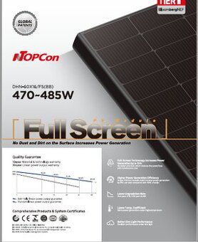 Koupím fotovoltaické panely DAH Solar 485 Wp full black