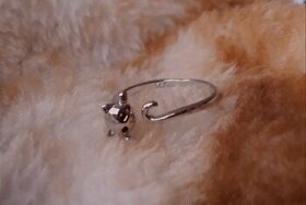 Nový kočičí dámský stříbrný prsten prstýnek 925 kočka - 1