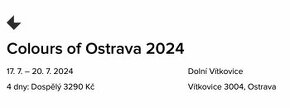 Lístek na Colours of Ostrava 2024