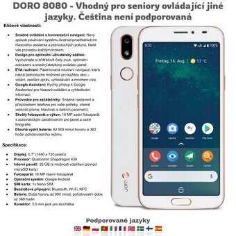 Mobilní Telefon DORO 8080 EN/DE - 1