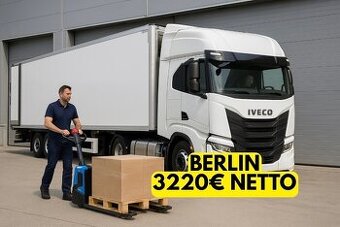 Řidič kamionu C+E BERLIN 3220€ čistého + ubytování
