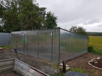Plechová garaz 6x7m