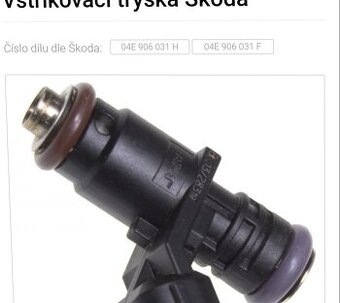 Nový vstřikovací ventil Vstřik