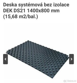 Systemove desky DeK DS21 pro podlahove topeni