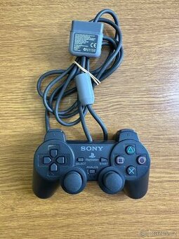 Originální ovladač Sony playstation 1 dualshock tmavě šedý - 1