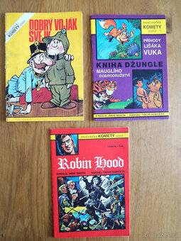 komiks knihovnička Komety Švejk Robin Hood retro