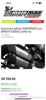 Tlumič výfuku - Akrapovic - BMW R 1300 GS ADV