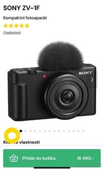 Kamera/Fotoaparát Sony ZV-1F