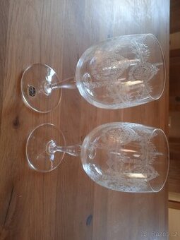 Broušené sklenice na víno, Bohemia Glass