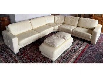 Luxusní moderní rohová kožená sedací souprava,3221