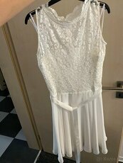 Bílé šaty s krajkou - pro nevěstu na převlečení - NOVÉ