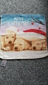 Malý ručník s pejskama metry christmas