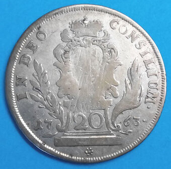 Stříbrná mince r. 1763 Maxmilián III. Josef