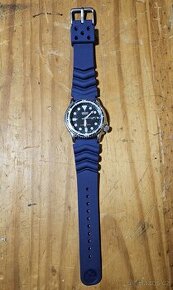 Modrý gumový řemínek 22mm pro hodinky SEIKO