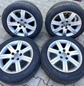 Prodám 4x originální alu od Audi + letní Dunlop pneumatiky