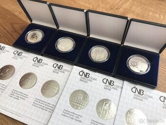 Pamětní stříbrné mince 100,- ČNB Instituce České republiky