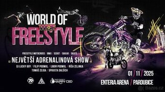 Prodám 2 vstupenky na World of Freestyle - Pardubice