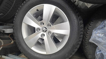 Orig. Alu kola Škoda 16“ + zánovní zimní pneu zn. Gislaved