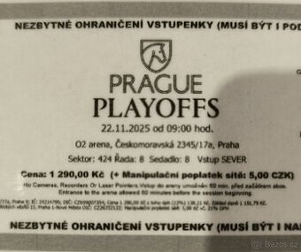 Prague playoffs 2025 sobota jeden lístek