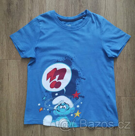 Triko šmoulí vel. 110/116