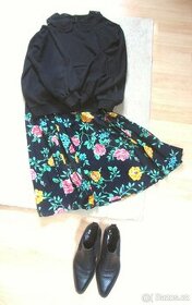 Vintage 90s květovaná sukně nikdy nenošená