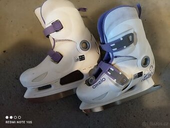 Lední rostoucí posuvné dívčí brusle oxelo 32-34